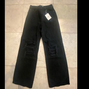 NEVER BEEN WORN BERSHKA FLAIRED RIP JEAN